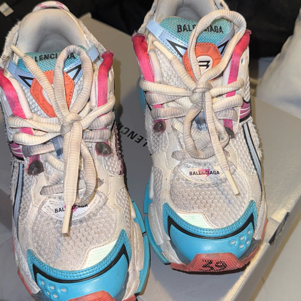 Balenciaga Multicolor Sneakers - White, Blue, Pink